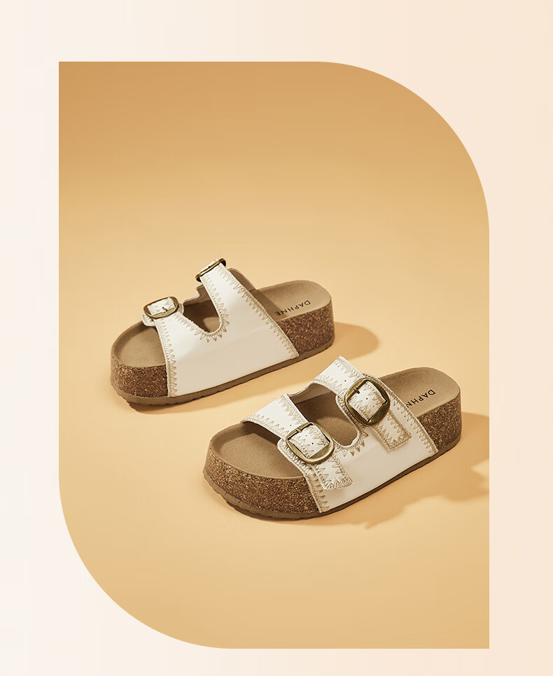 DAPHNE Women's Platform Birkenstock Sandals 2026 Summer New Trendy Height-Increasing Slip-On Beach Shoes 29