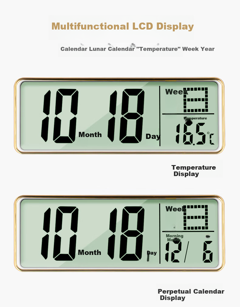 Timess Square Wall Clock, Living Room Clock, Perpetual Calendar, Timepiece, Sweep Second Movement, Quartz Clock, Calendar Wall Clock, 38cm 3