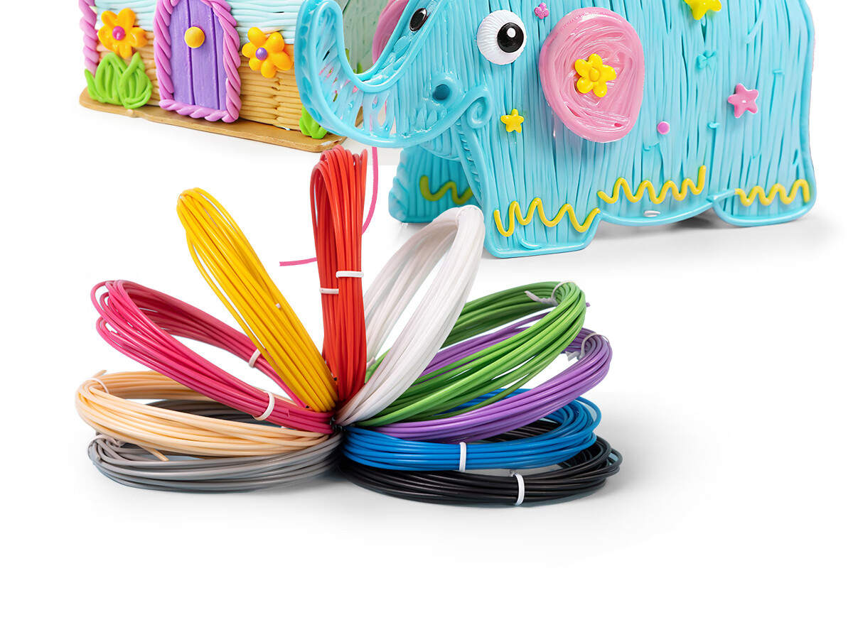 CMYKSUPPLIES 10 Colors 50 Meters 3D Printing Pen Dedicated Consumables PCL Material Handmade DIY Smart 3D Graffiti Pen Drawing Pen Art Children Student Birthday Back-To Gift Material 3
