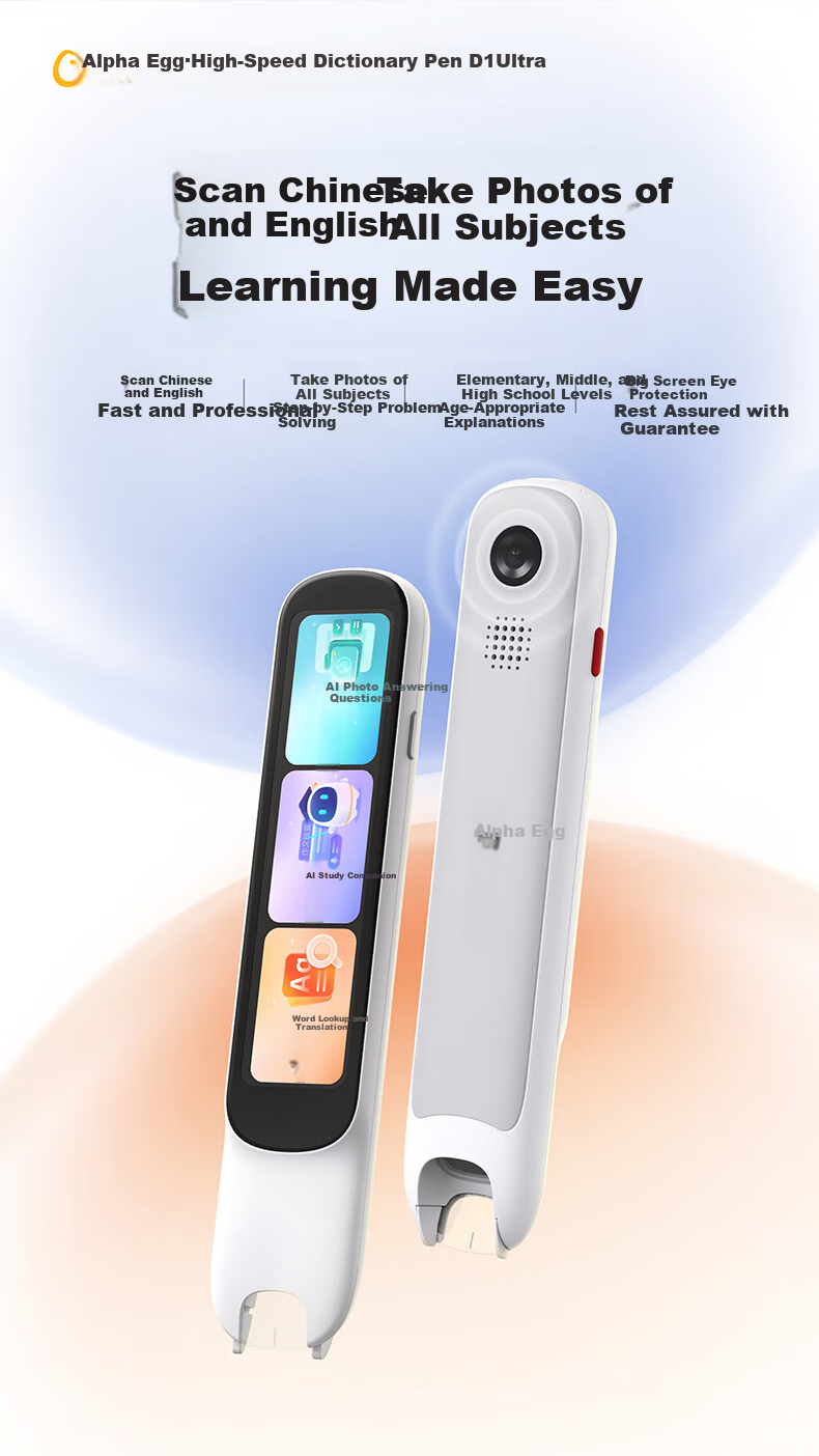 Aerfadan K6 All-Screen Learning Device with Dictionary Pen And English Reading Pen for Primary, Middle And High School Students, Synchronized Across All Subjects, AI Question Answering Pen And Translation Pe 5
