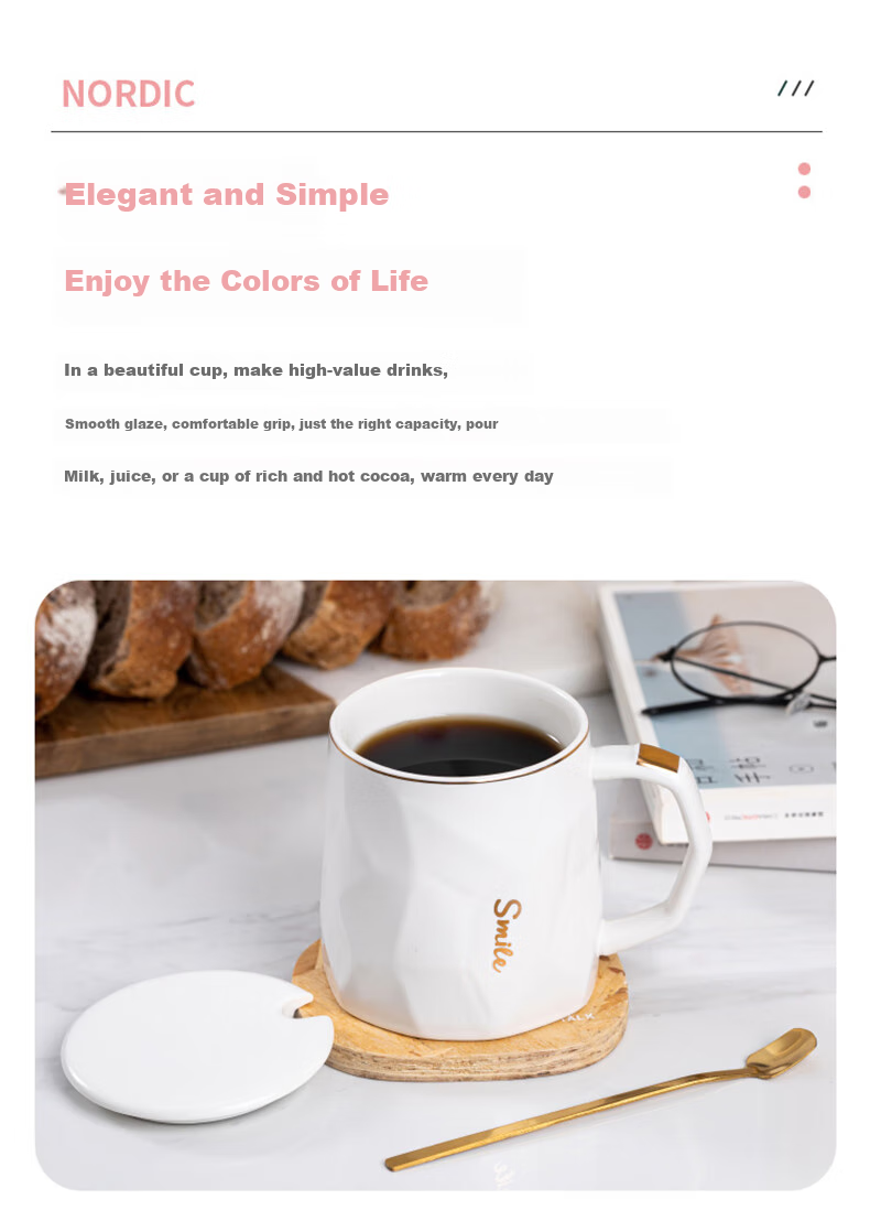 JIWUSENLIN Temperature-Controlled Mug Birthday Gift for Girlfriend Boyfriend Coffee Cup Thermos Cup Coaster Employee Souvenir Insulated Cup Black 2