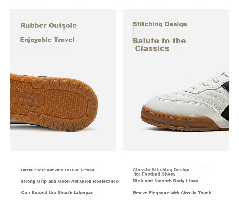 Diadora Casual Shoes for Men And Women, LOYAL Suggests Ordering Half Size Up, White/black, Size 37 14