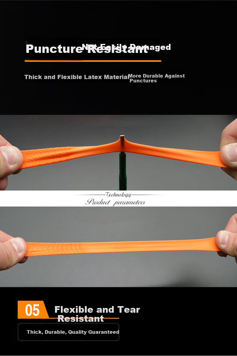 Caiyile Latex Non-Slip Finger Covers, Orange, Size L/big (100 Pieces), 08297 10