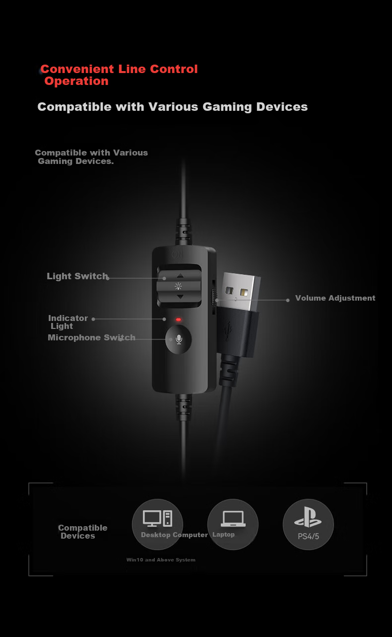 EDIFIER HECATE G35 Wind Blade Open-Back Wired Over-Ear Gaming Headset with USB 7.1 Channel, Computer FPS Triangular FPS Headset with Noise-Cancelling Microphone, Black 19