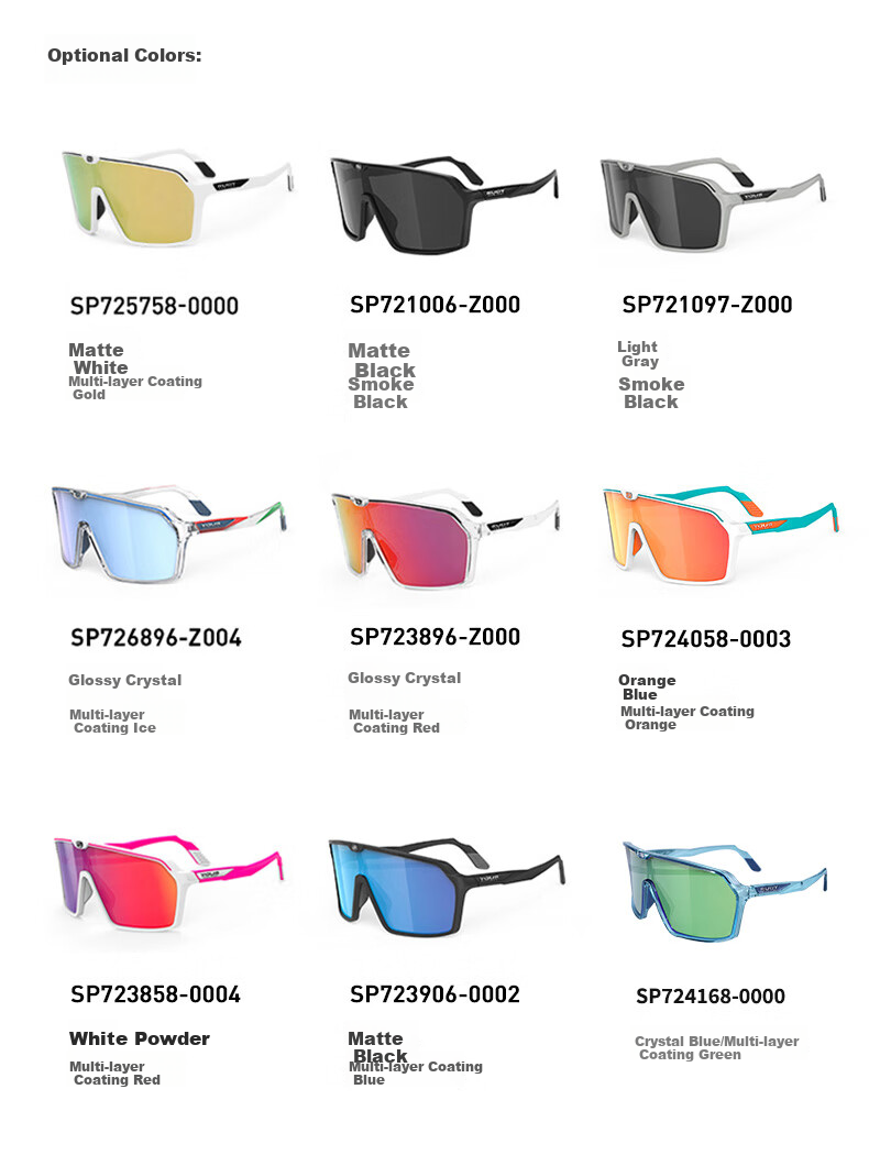 RUDY PROJECT Cycling Glasses, Windproof Sports Bicycle Sunglasses, Outdoor Sunglasses for Men And Women, SPINSHIELD 9