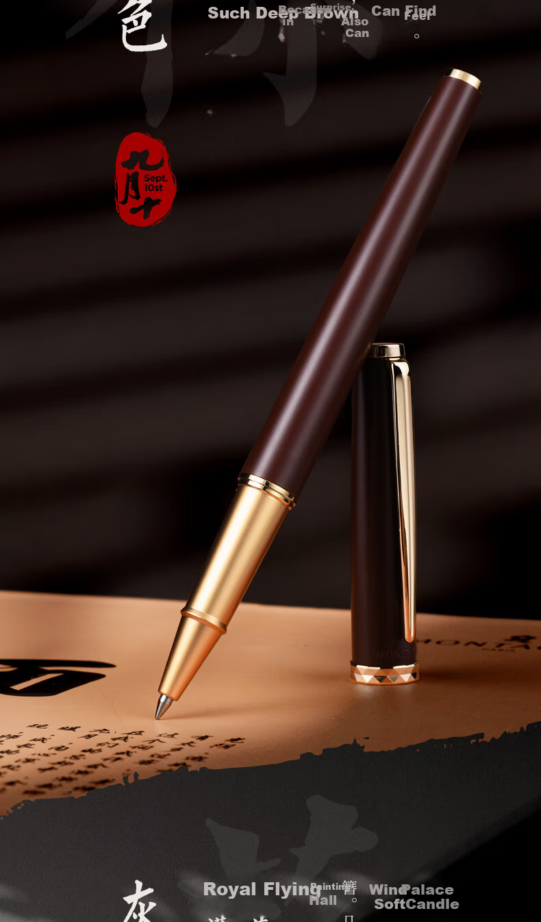 MONTAGUT [Best-Selling Product] Signature Pen, Business Office Pen for Men And Women, Gift, Lingzhi Series M303 Black Signature Pen 0.5mm 8