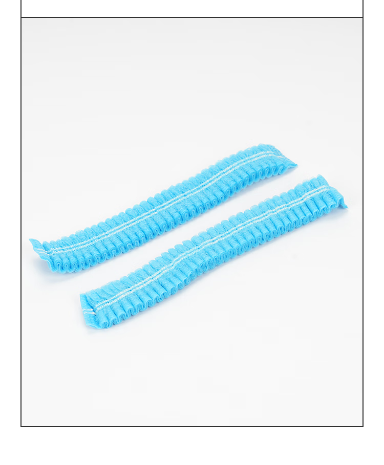Shunxuan Disposable Head Cover Dustproof Cleanroom Cap SHW100 Non-woven Kitchen Chef Mesh Hat Hairnet Strip Isolation Cap White 100pcs/Bag 19 Inch 270g 12
