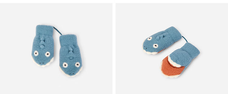 Balabala BalaOne Kids Boys Fleece Lined Mittens 2025 Warm Dinosaur Design Cute 208425162213 3