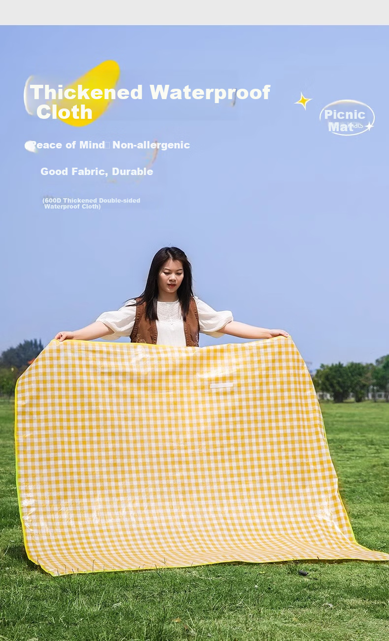 BeiJiLang Picnic Mat, Outdoor Camping Mat, Thickened Portable Moisture-Proof Mat, Wear-Resistant Tent Mat, Beach Mat, Floor Mat for Sleeping 3