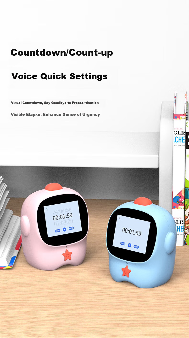 Yajia Smart Alarm Clock, AI Voice Time Management Device, Children's Educational Tool, Student Learning Self-Discipline Manager, Timer 4
