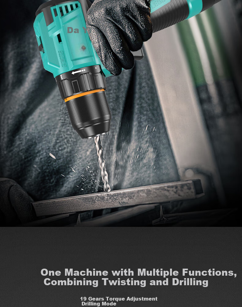 Dayi Electric Drill, Lithium Battery Rechargeable Electric Screwdriver, 3305 SEA Household Power Drill, 16V Dual Power Tool Set 4