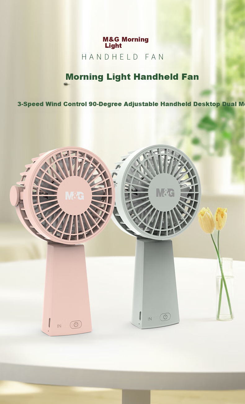 M&G Mini Fan, Desktop Handheld Mini Fan, Portable USB Fan, Summer Quiet Fan for Students And Home Office Use, Pink ARC925EBC1 Free Shipping 1