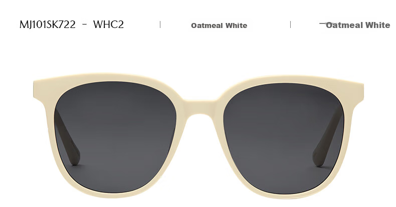 Mujiushi [Celebrity Style] Trendy Large Square Sunglasses, Face-Slimming, UV Protection, SK722 Obsidian Black 20