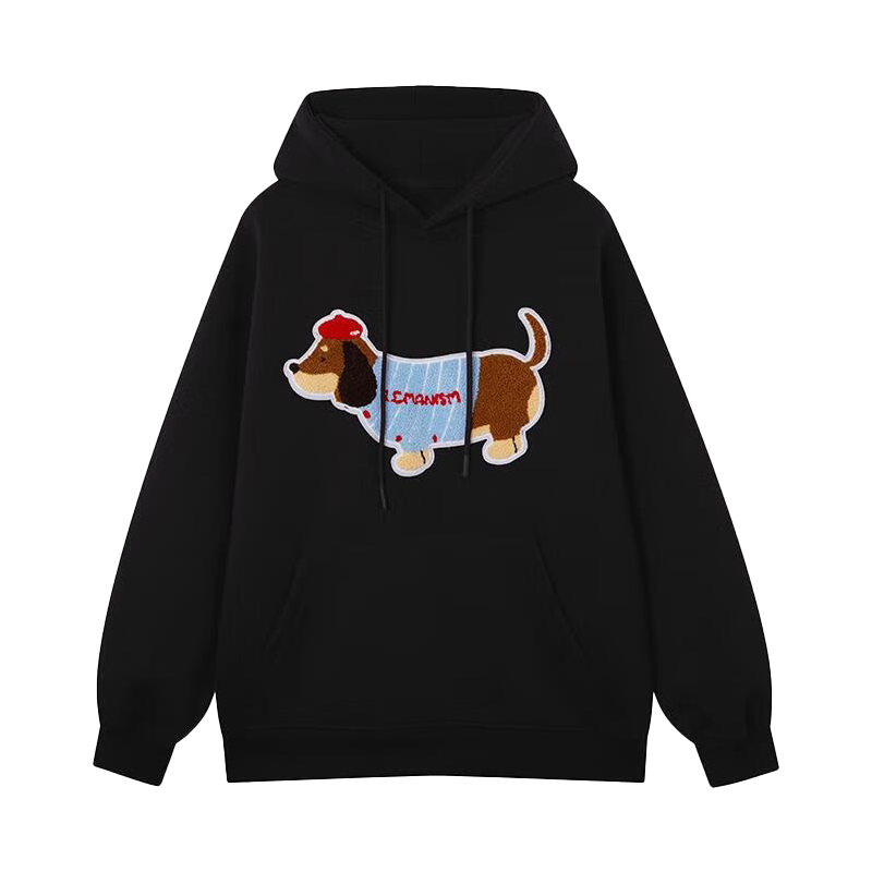 LEMANISM Sweatshirt for Men, Sausage Dog 2025 Spring And Autumn Long-Sleeve T-Shirt, Hooded Pullover, Loose-Fitting Couple's Jacket for Wome