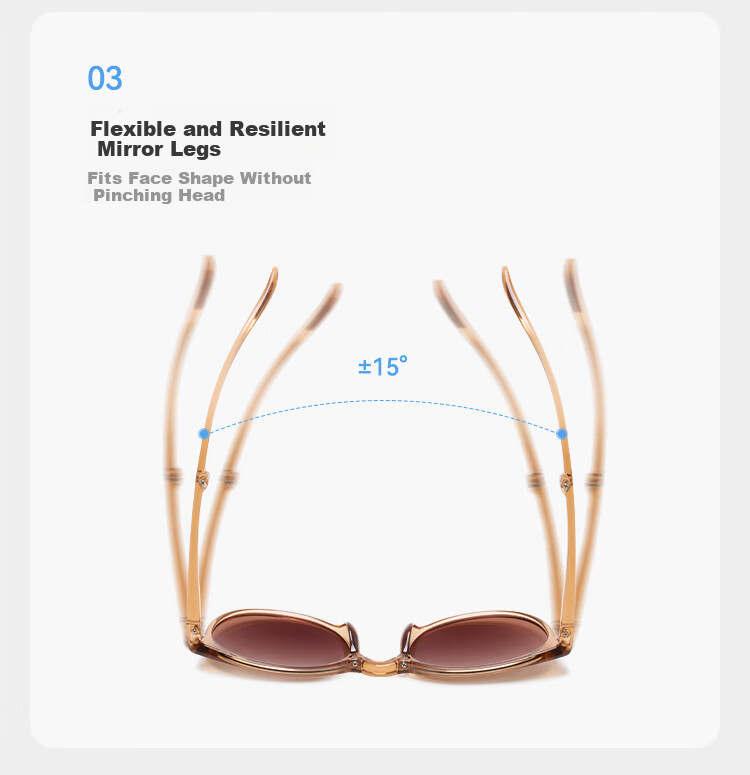 JD Original [Foldable Large Frame] Versatile Polarized Sunglasses, UV Protection Cycling Glasses for Men And Women, Light Coffee Square/Round Frame 6