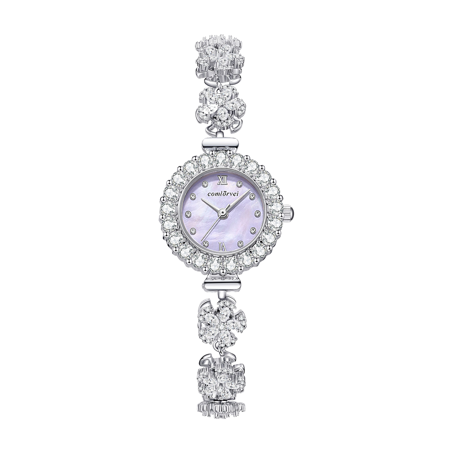 COMLORVEI Watch, Rotating Peach Blossom Series, Diamond-Studded Chinese Watch, Women's Watch, Sweet Gift for Girlfriend, Wristwatch 693