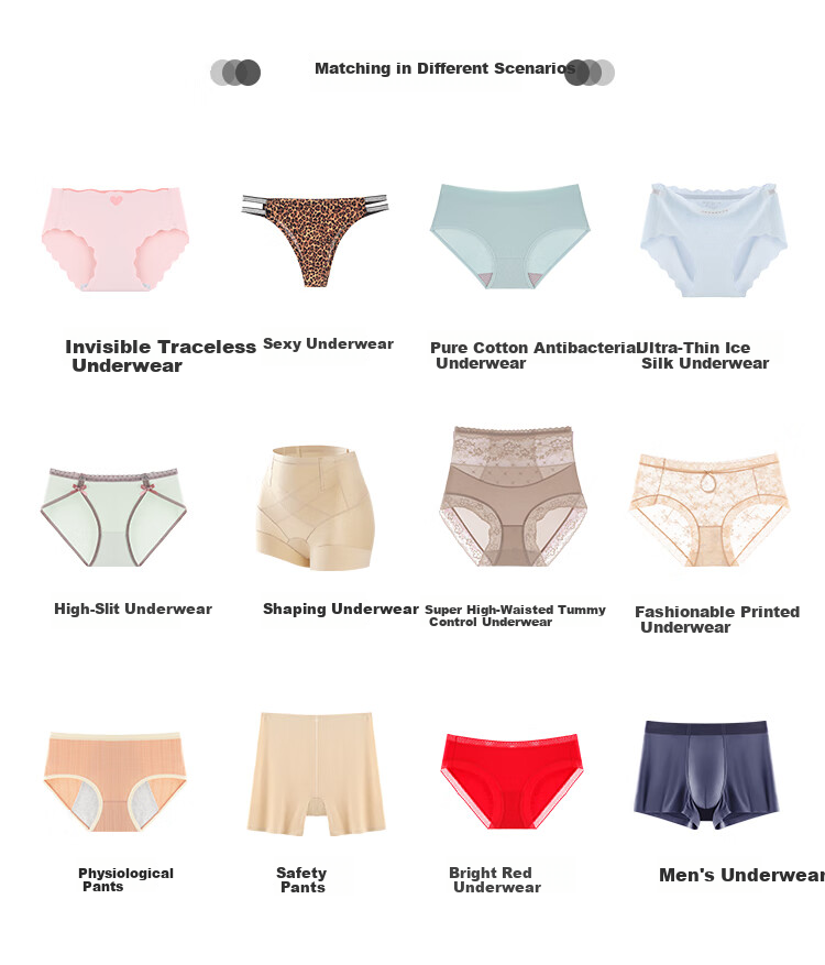 Moonbadi Women's Underwear, Lightweight And Breathable Shaping Panties, Cotton Crotch, Moisture-Wicking And Breathable, High-Waisted Tummy Control Triangle Briefs 8