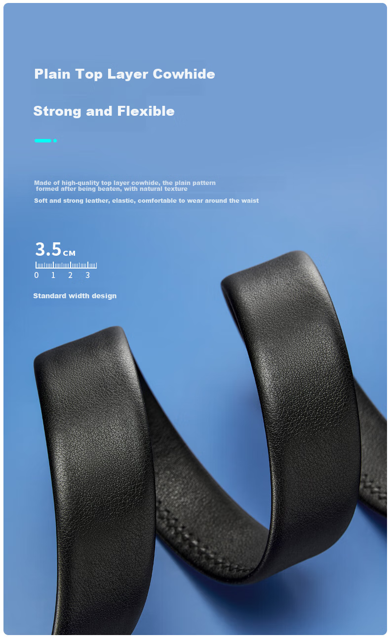 Aokang Men's Automatic Buckle Belt, Business Gift Box, Top-Grain Leather Trouser Belt, Birthday Gift for Husband 5