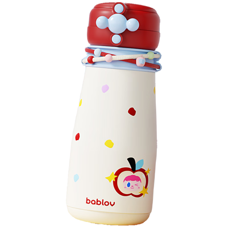 BABLOV Kids Insulated Water Bottle New High-Value Large Capacity Student Gift Straw Dual-Use Cup Holiday Present
