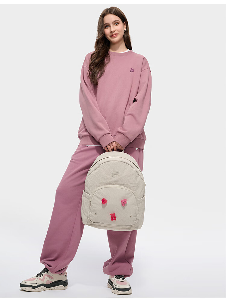 FILAFUSION FILA Trendy Women's Backpack Autumn Fun Double-Shoulder Laptop School Bag 8