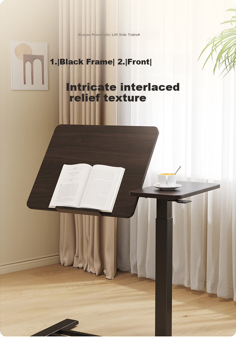 Loctek Mobile Bedside Table, Adjustable Height Desk, Computer Desk, Dorm And Home Lazy Table, Small Table T04-Plus White 5