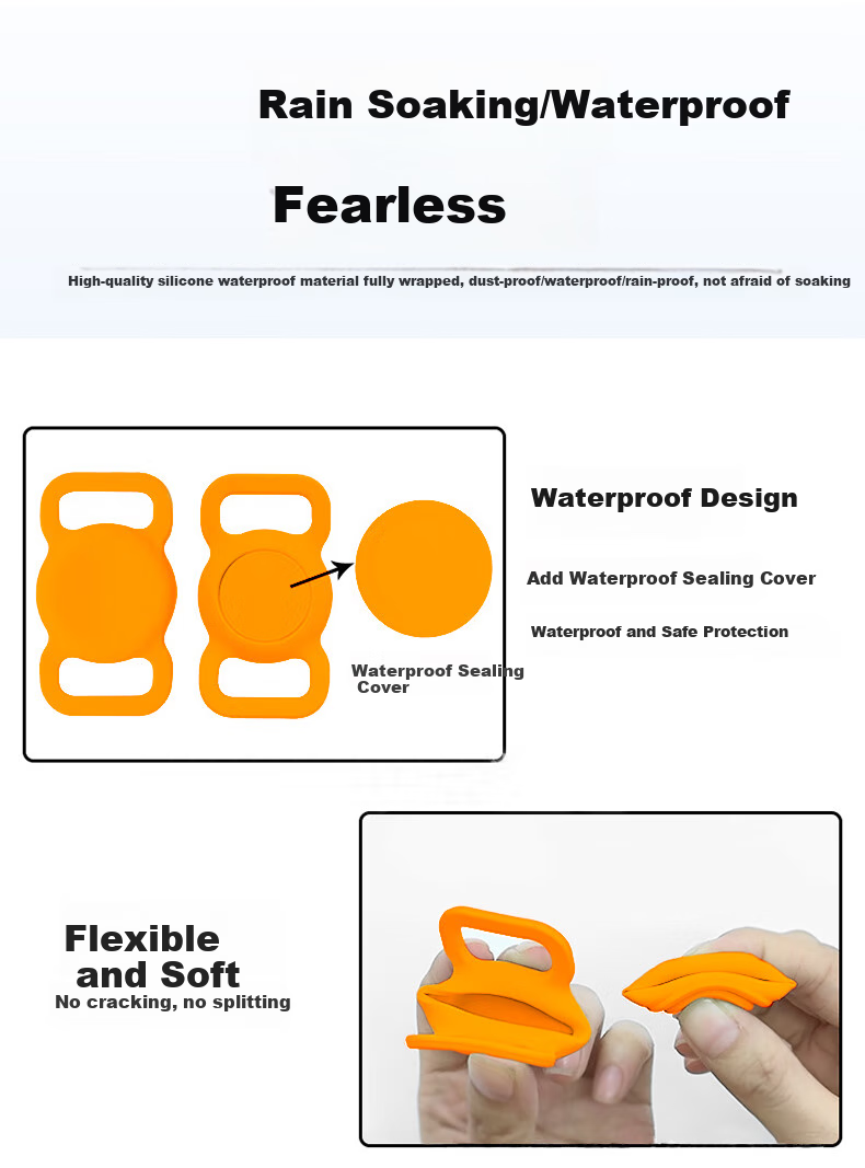 GDGO [Apple Exclusive] Airtag Anti-Loss Locator, Pet Tracker for Cats And Dogs, Waterproof Tag Collar, Sports Tracking Anti-Disassembly Anti-Loss Device, MFi Certified with Rubber Case 10