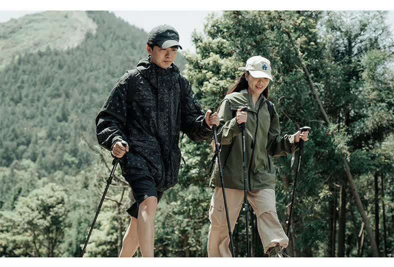 TERROR Carbon Fiber Folding Trekking Pole Carbon Fiber Hiking Stick Mountain Climbing Cane Outdoor Equipment Songyun Folding Carbon Fiber Black 10