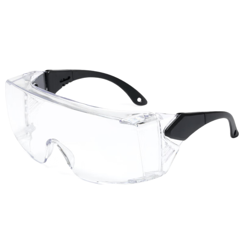 BAIGE Protective Goggles Anti-Pollen Willow Catkins Impact-Resistant Safety Glasses Windproof Sandproof Cycling Outdoor Splash-Proof Anti-Fog Goggles [Black Frame Transparent]
