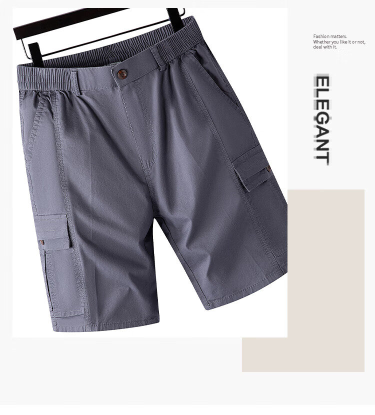 ROMON 100% Pure Cotton Shorts for Men, Summer Casual Five-Point Pants, Breathable Business Shorts for Young And Middle-Aged, Running Sports Beach Shorts, Thi 2