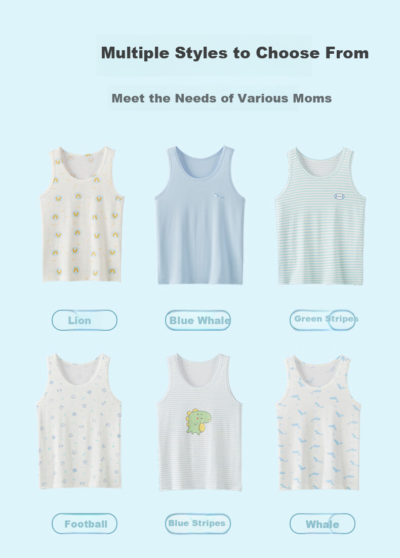 Hengyuanxiang Children's Tank Top Undershirt for Boys And Girls, Lightweight Summer Sleeveless T-Shirt for Kids And Teens 10
