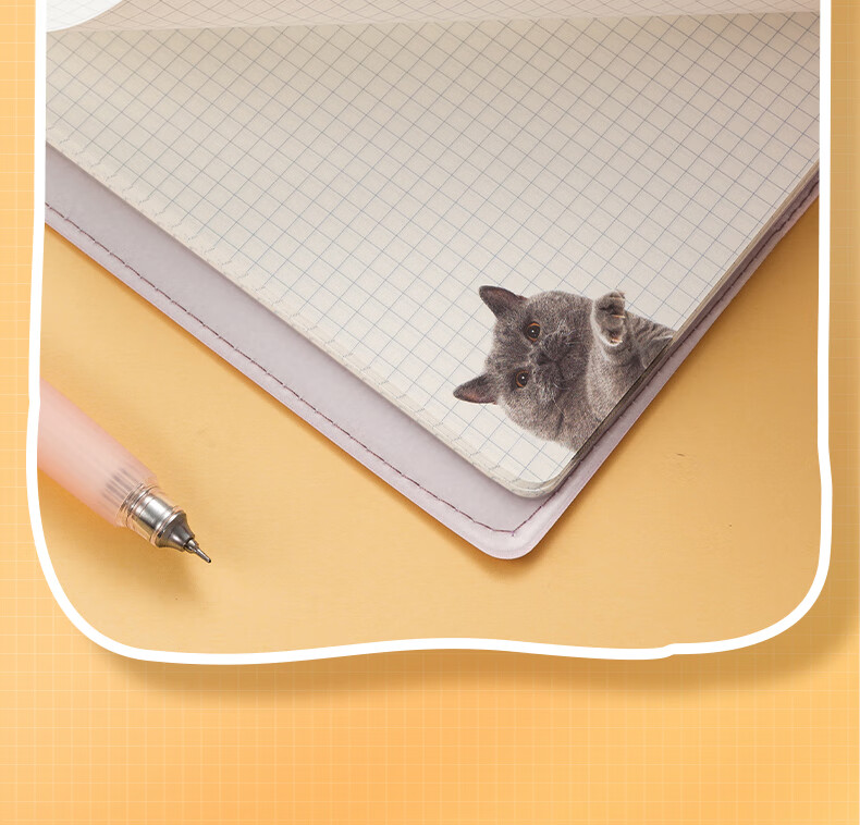 MASMARCU Morning Light Stationery, All Meow A5 Soft Cover Hardcover Notebook, Journal Book, Aesthetically Pleasing Diary, 96 Pages, Pink Style QJ001637, Essential for Exams 10