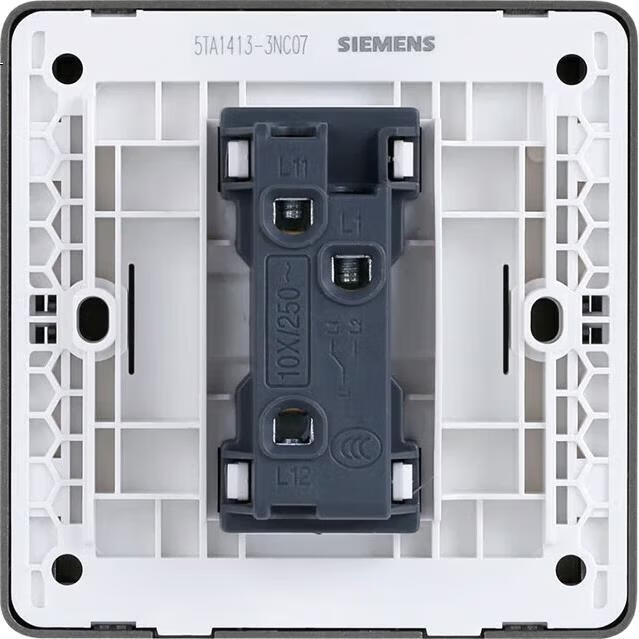 Выключатель SIEMENS 5TA14133NC07, однополюсный, двойной, темно-серый/серебристый