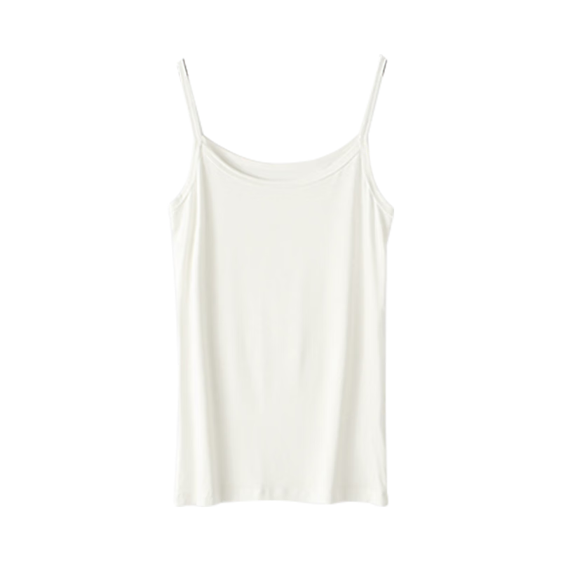 Miiow Women's 100% Cotton Breathable Antibacterial U-Neck Slim Strap Casual Basic Tank Top