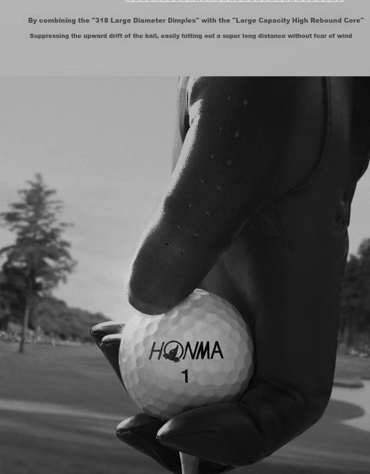 HONMA TW-K1 Golf Three-Layer Balls for Competition Practice, High Control, 11 White Balls And 1 Gold Ball 11
