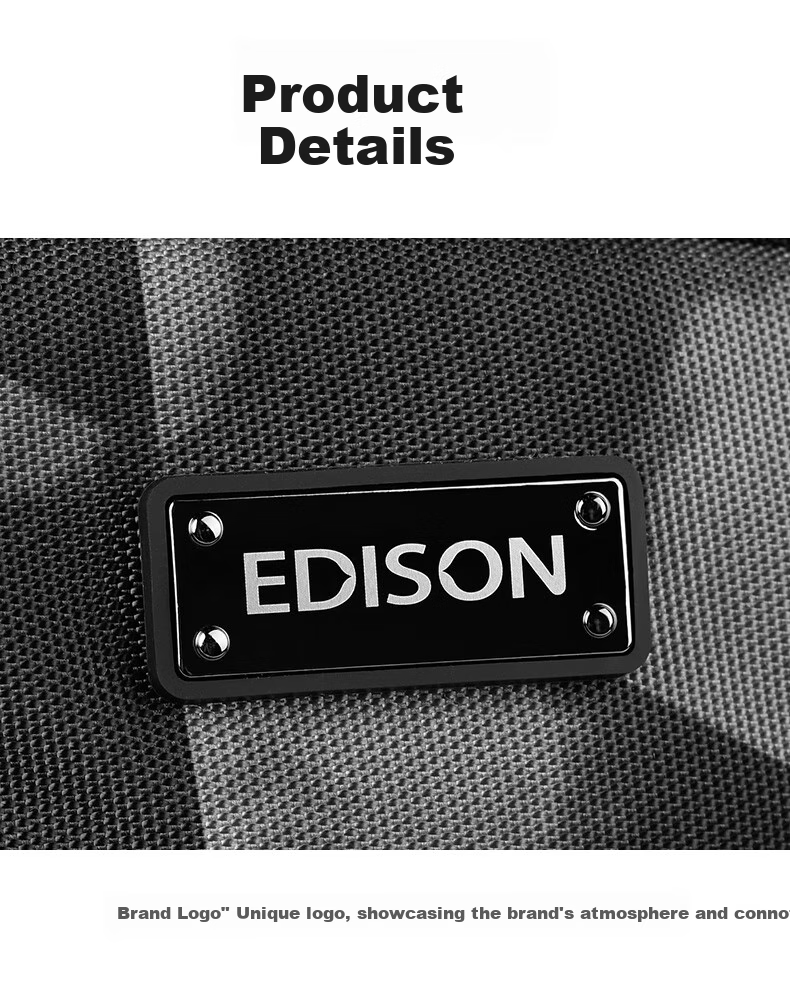 Edison Backpack for Men, Large Capacity Travel Backpack, Water-Resistant Schoolbag for Middle School, High School And College Students K053-7G 11