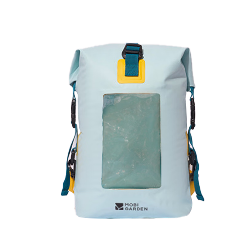 MOBIGARDEN Wave-Resistant Waterproof Bag, Outdoor Camping Waterproof Backpack, Travel Hiking Storage Bag, NX25691002, Sky Blue