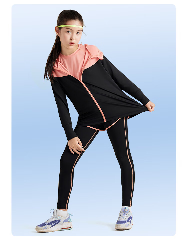 Fandimu [Parent-Child Sports Set] High-Elastic Breathable Adult And Children's Outfit for Running, Badminton, Basketball, Soccer Training Wear 12