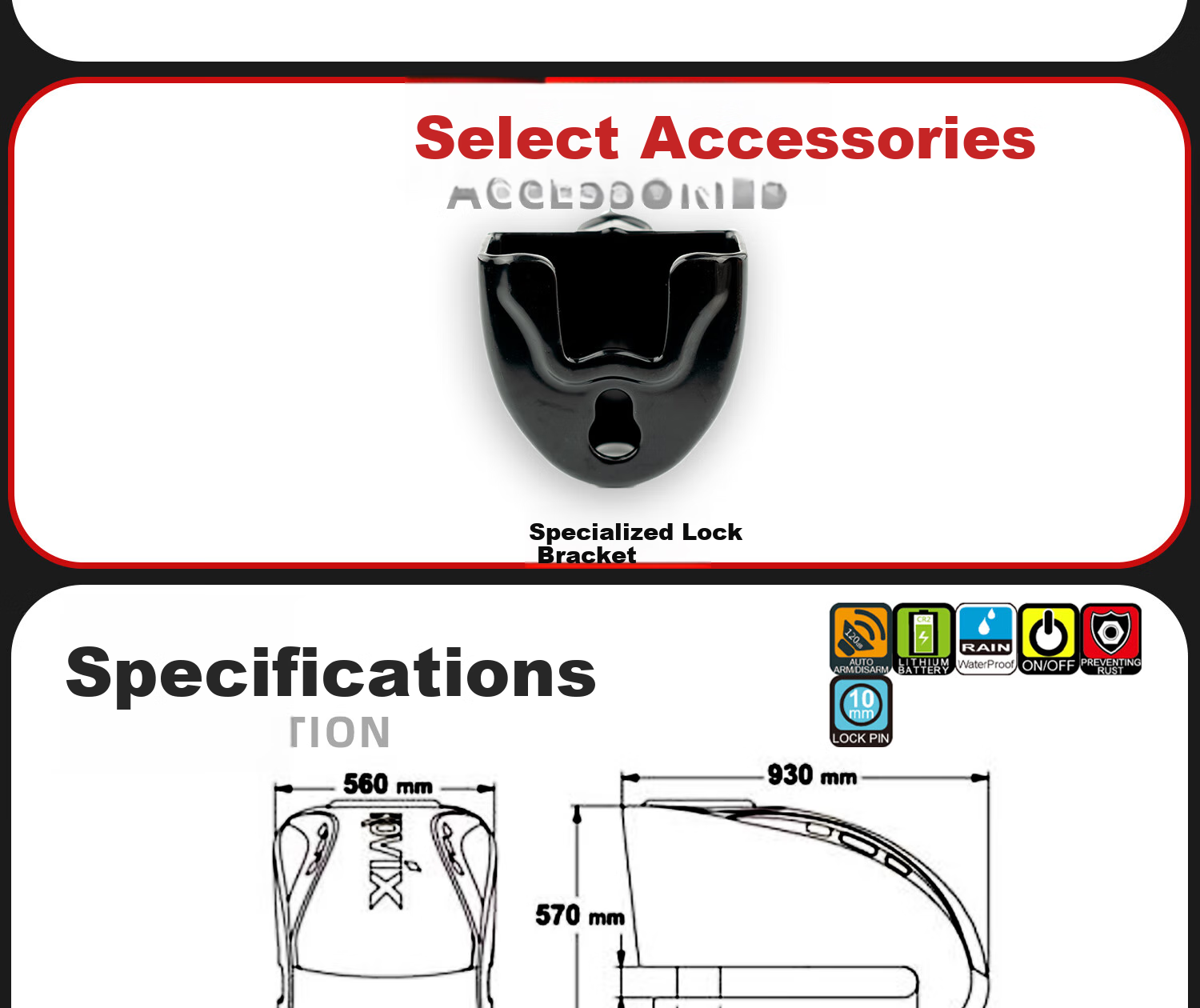 KOVIX KNX15 High-Capacity Motorcycle Lock, Stainless Steel Disc Brake Lock, Smart Alarm Lock, Anti-Theft Disc Lock for Motorcycles 3