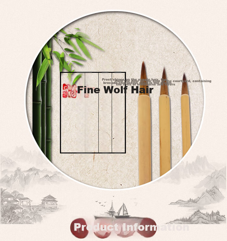 Fenshang Premium Wolf Hair Calligraphy Brush Set for Large, Medium And Small Regular Script, Suitable for Students, Beginners, And Calligraphy Training Classes, for Practicing Regular And Running Script 1