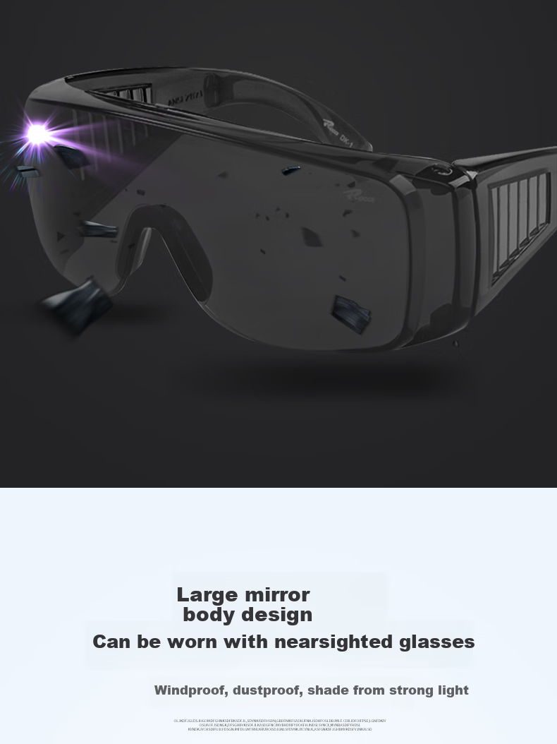Shengu Anti-Glare Welding Glasses, Industrial Grinding Impact-Resistant Safety Goggles, Wind And Sand Protection Eyewear, Gray Reinforced Type 3