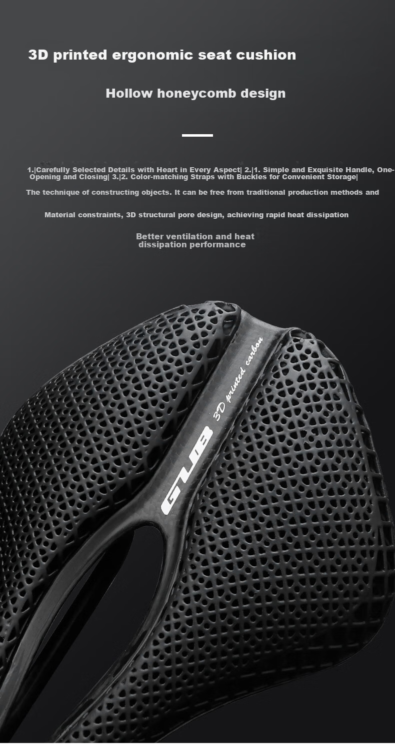GUB 3D Printed Cushion, Carbon Fiber, for Racing Road And Mountain Bikes, Bicycle Seat, Cycling Equipment, 1176 3