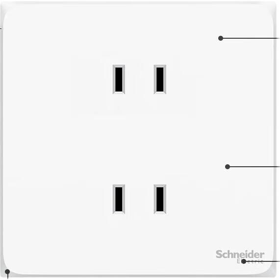 Розетка Schneider Electric 86 типа, с защитной крышкой, 10А, 4 гнезда, кремово-белый