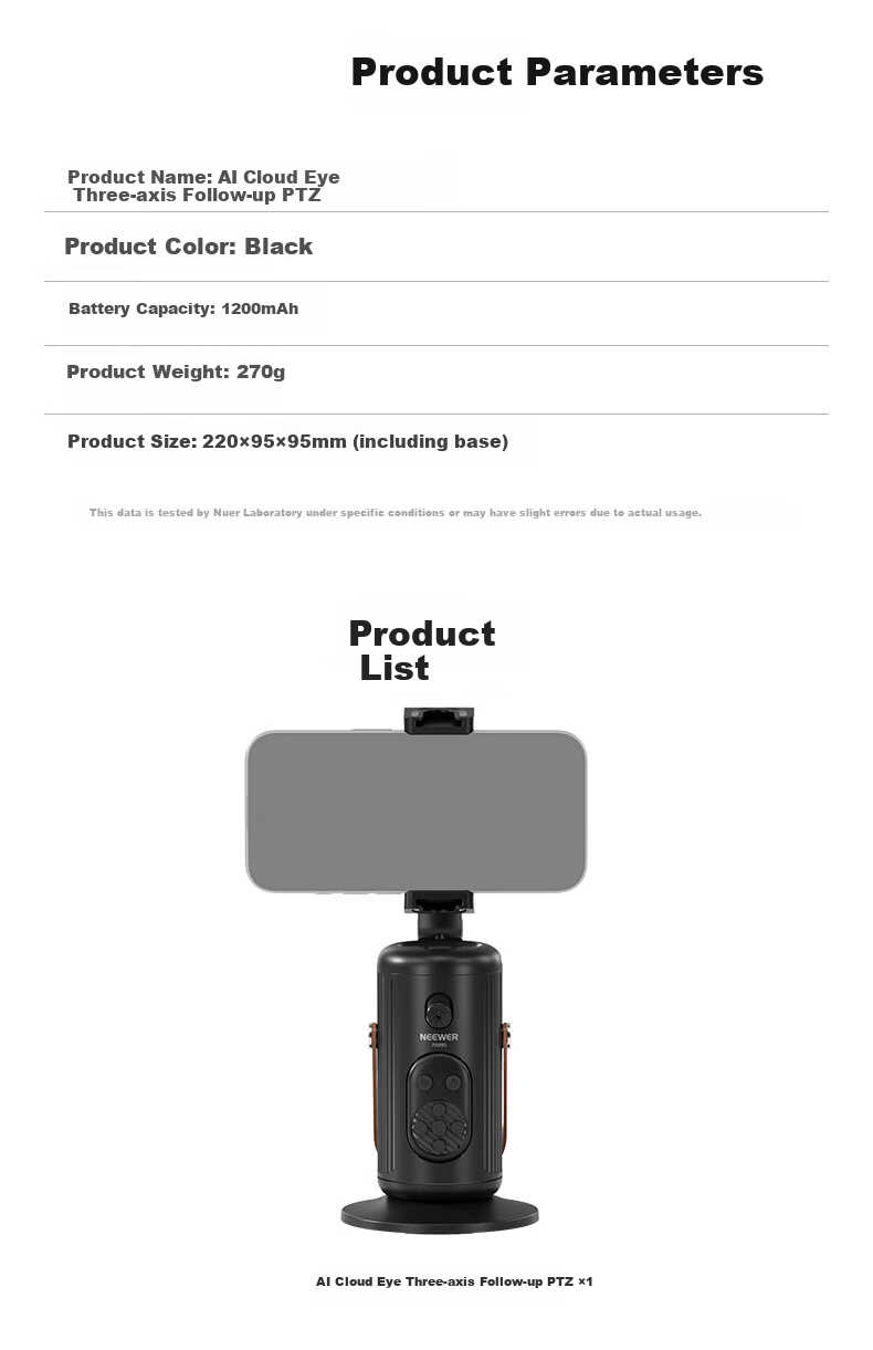 NEEWER 2025 New Smartphone Gimbal Follow-Up Device, Face Tracking Handheld Selfie Stick, 360-Degree Rotation Anti-Shake Three-Axis Gimbal, TikTok Live Streaming Equipment Complete Set for Selfie Recording And Vlog 17