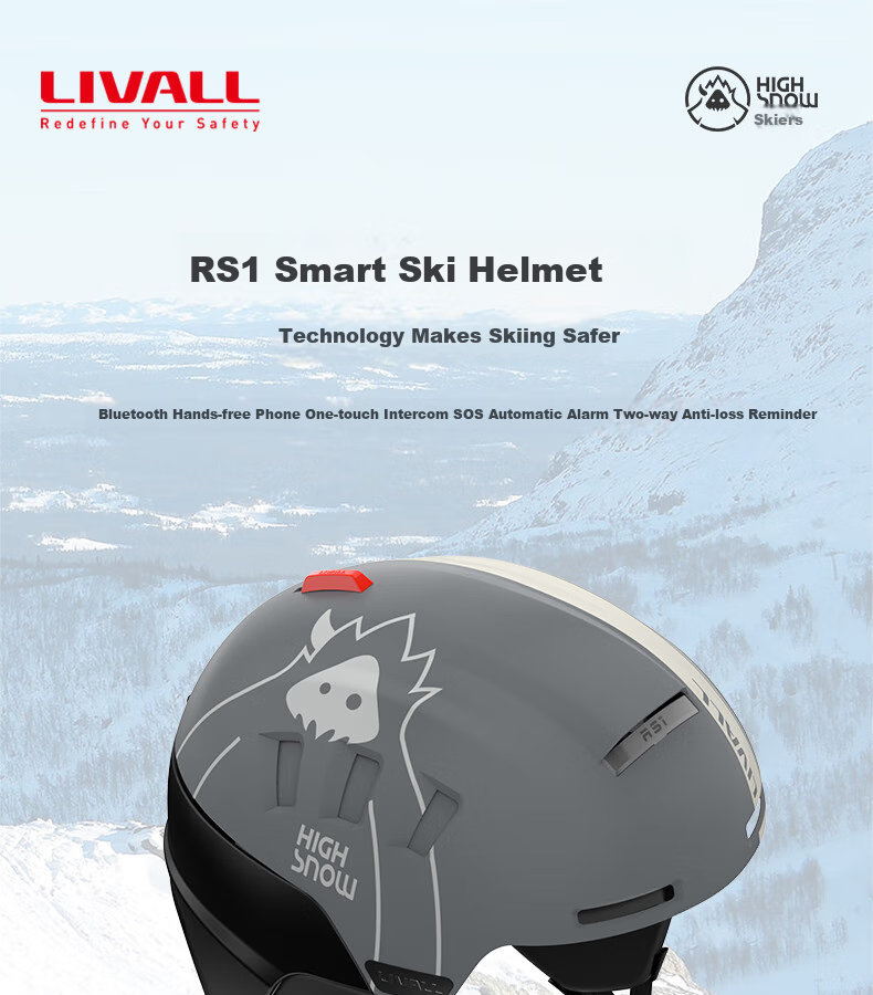 LIVALL Smart Ski Helmet, Single And Double Board Protective Gear, Warm And Cold-Resistant, Skiing Sports Equipment for Men And Women, Asian Version RS1 White 3