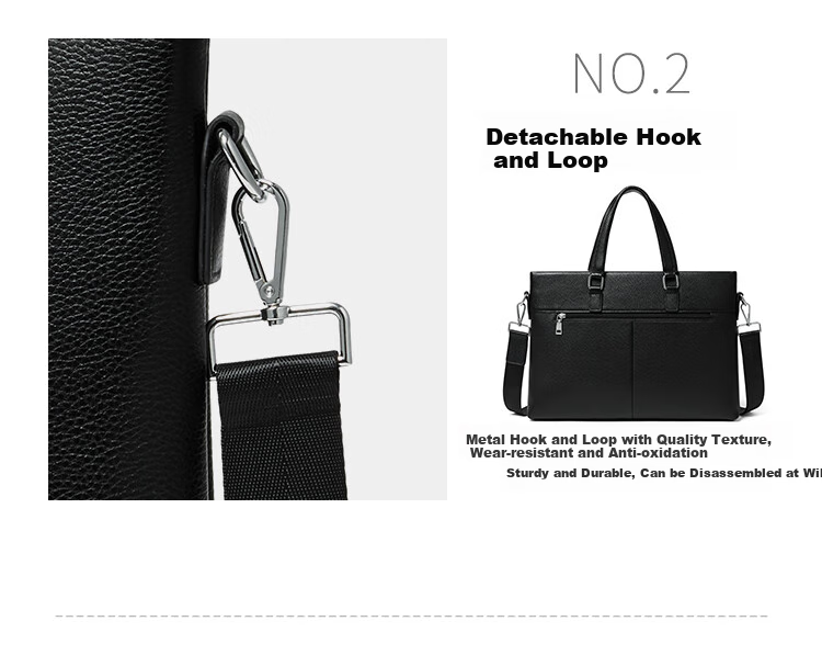 RED DRAGONFLY Top-Grain Leather Professional Briefcase Business Laptop Bag Handbag, Birthday Gift for Dad Or Husband 4