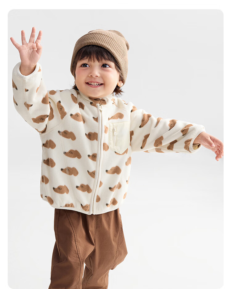 BALABALA Kids' Wear Baby Coat Boys and Girls Fleece Lined Inner Wear 2025 Autumn Winter【Same Style as in Stores】201425105202 11
