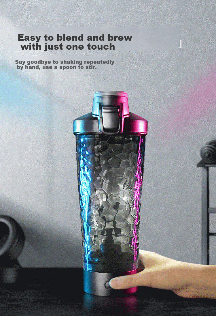 Mixiaoshu Electric Shaker Cup, Fully Automatic Blender, Tritan Material, Rechargeable, for Protein Powder, Smoothies, Milk, Coffee, Soy Milk, Water Cup 5