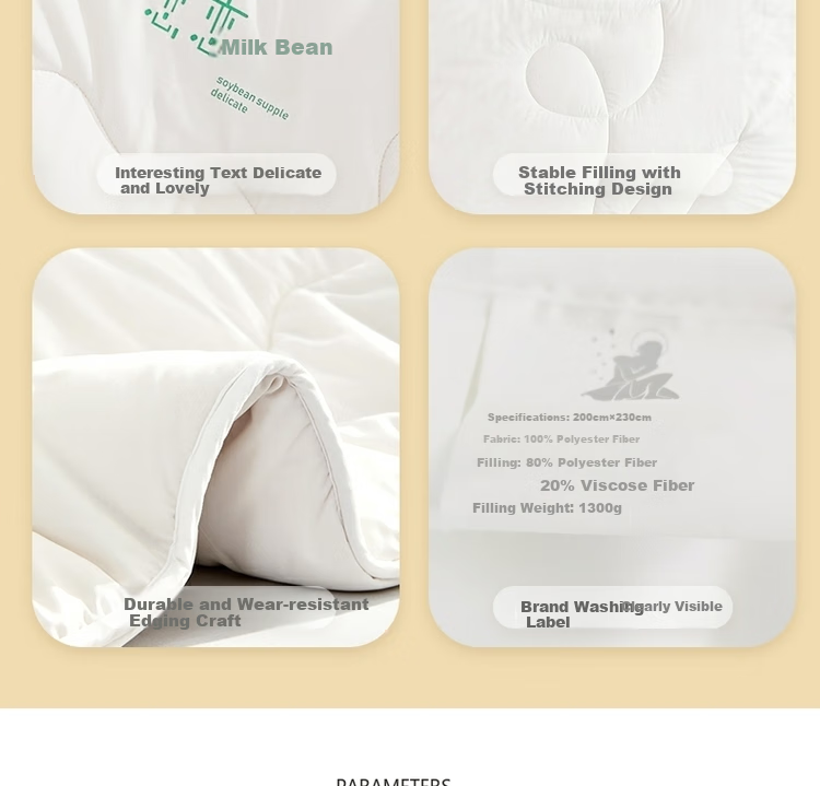 Bailisi Comforter, All-Season Soybean Fiber Quilt, Spring And Autumn Duvet, Four-Season Comforter, Approximately 4.87 Ji 17