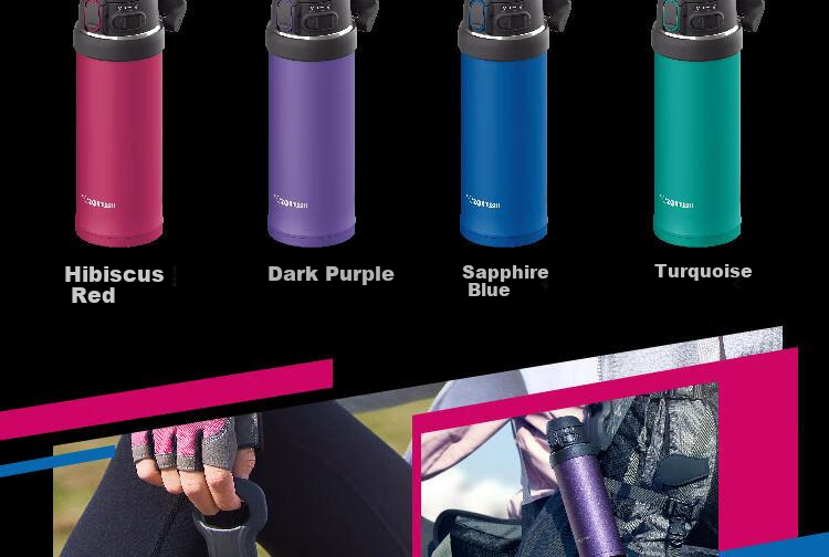 Zojirushi QAF60 Lightweight Portable Large Capacity Stainless Steel Outdoor Sports Water Bottle 600ml RK 2