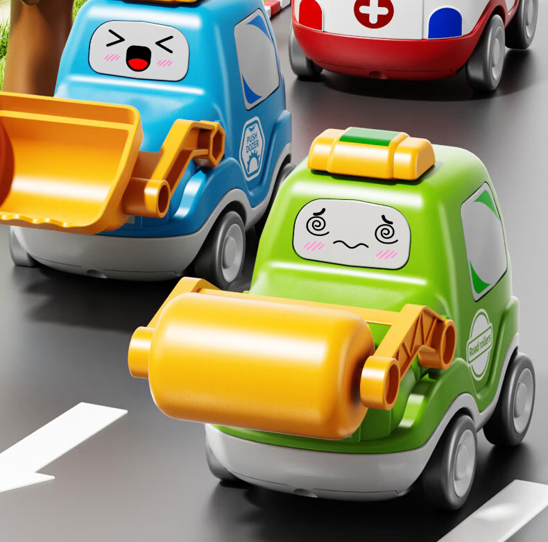Miaobeile Children's Press Car Toy 1-3-6 Years Inertia Pull-Back Car Baby Infant Boys Birthday Gift 3